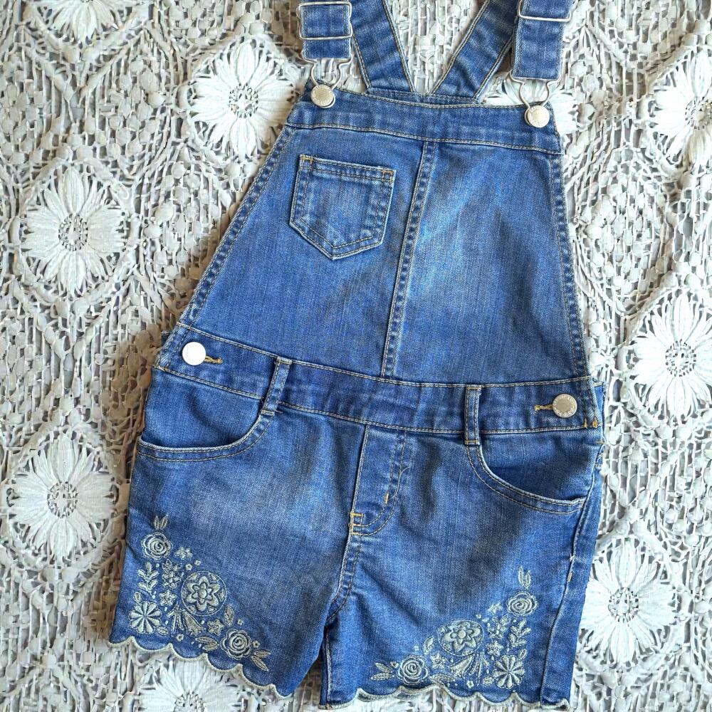 Girls OshKosh Embroidered Detail Overall/Shortall